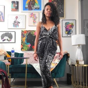 Zebra Print Jumpsuit